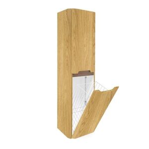 Koupelnová skříňka vysoká s košem na prádlo SAT Fusion 40x149x33 cm dub medový mat SATFUSIONV40DMK SATFUSIONV40DMK obraz