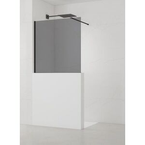 Sprchová zástěna SAT Walk-in 110x100 cm na sníženou příčku černá SATBWIS110KSPRC SATBWIS110KSPRC obraz