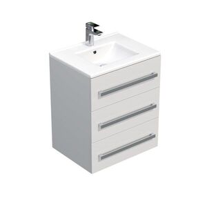 Koupelnová skříňka s umyvadlem SAT Cube Way 60x76, 5x46 cm bílá lesk CUBE46603BIMOD CUBE46603BIMOD obraz