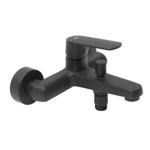 Vanová baterie SAT Feel bez sprchového setu 150 mm černá matná SATBSFEEL222C SATBSFEEL222C obraz