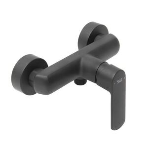 Sprchová baterie SAT Feel bez sprchového setu 150 mm černá matná SATBSFEEL268C SATBSFEEL268C obraz