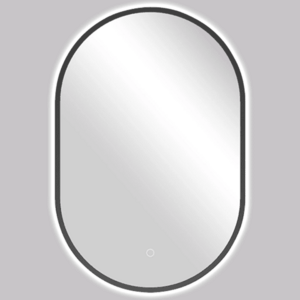 CERANO Koupelnové LED zrcadlo Valto, kovový rám černá matná 40x60 CER-NT8144D-40X60 obraz
