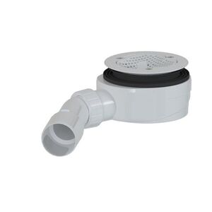 Sifon ke sprchové vaničce SAT Project 90 mm bílá plast SATESLIM90BS SATESLIM90BS obraz