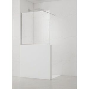 Sprchová zástěna SAT Walk-in 120x100 cm na sníženou příčku chrom SATBWIS120PR SATBWIS120PR obraz