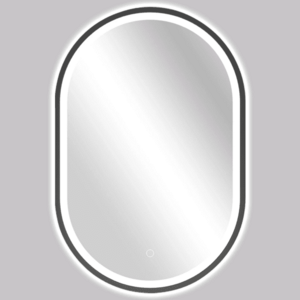 CERANO Koupelnové LED zrcadlo Alto, kovový rám černá matná 40x60 CER-NT8144G-40X60 obraz