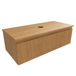 Koupelnová skříňka s krycí deskou SAT Evolution 98x30x44, 5 cm dub medový mat SATEVO100DMD SATEVO100DMD obraz