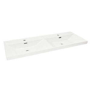 Nábytkové dvojumyvadlo SAT B-Way 121x46 cm bílá matná dva otvory pro baterii SATBW212046WM SATBW212046WM obraz