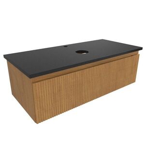 Koupelnová skříňka s krycí deskou SAT Evolution 98x30x44, 5 cm dub medový mat SATEVO100DMZ SATEVO100DMZ obraz