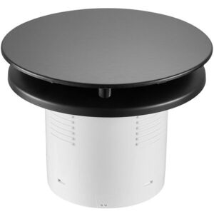 CERANO Koupelnový axiální kulatý ventilátor s časovým doběhem 12W, potrubí 100mm černá matná CER-978809 obraz