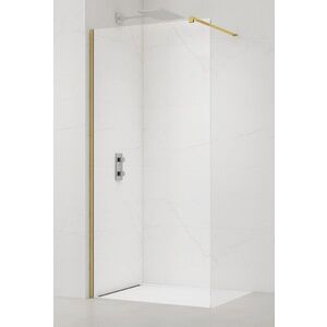 Sprchová zástěna Walk-in 130 cm SAT zlatá lesklá SATBWI130PRZ SATBWI130PRZ obraz