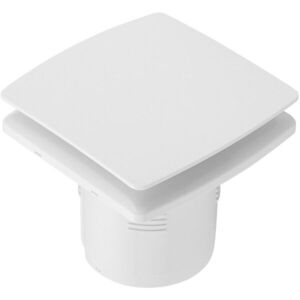 CERANO Koupelnový axiální hranatý ventilátor s časovým doběhem 12W, potrubí 100mm bílá lesklá CER-978811 obraz
