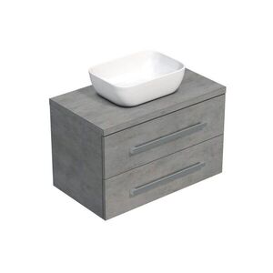Koupelnová skříňka s krycí deskou SAT Cube Way 80x53x46 cm beton mat CUBE46803BE45 CUBE46803BE45 obraz