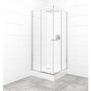 SAT Set sprchového koutu a vaničky, čtverec 80x80 cm Multi Basic SIKOBKMUQ80CRT SIKOBKMUQ80CRT obraz