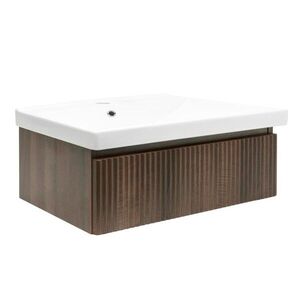 Koupelnová skříňka s umyvadlem SAT Evolution 98x30x44, 8 cm ořech mat SATEVO100NAU1 SATEVO100NAU1 obraz