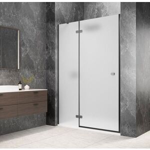 POLYSAN GLOBE GUN METAL sprchové dveře do niky 900, matné sklo, levé GB1090MLGM obraz