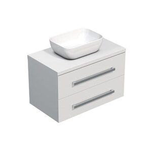 Koupelnová skříňka s krycí deskou SAT Cube Way 80x53x46 cm bílá lesk CUBE46803BI45 CUBE46803BI45 obraz
