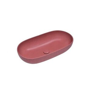Umyvadlo na desku SAT Cemento 65x35 cm terakota bez přepadu CEM6535T CEM6535T obraz