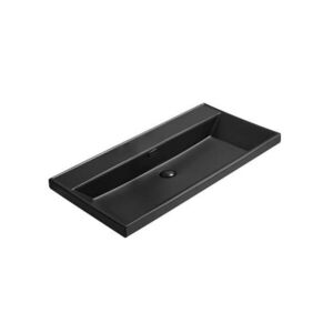 Nábytkové umyvadlo SAT B-Way 81x46, 5 cm černé, otvor pro baterii uprostřed SATBW8046BKM SATBW8046BKM obraz
