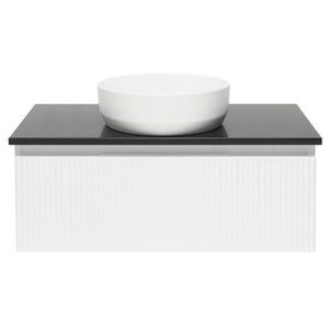 Koupelnová skříňka s deskou z umělého kamene SAT Evolution 98x30x44, 8 cm bílá mat SATEVO100WMTK SATEVO100WMTK obraz