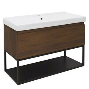 Koupelnová skříňka s umyvadlem SAT B-Way 99x30x45 cm ořech mat BWAY100NUTFU1 BWAY100NUTFU1 obraz