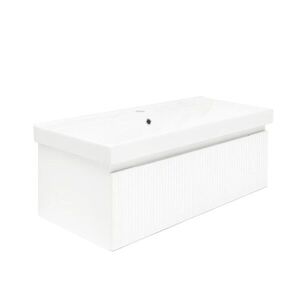 Koupelnová skříňka s umyvadlem SAT Evolution 98x30x44, 8 cm bílá mat SATEVO100WMU1 SATEVO100WMU1 obraz