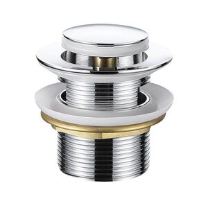 CERANO Vanová výpusť click-clack s přepadem malá zátka 6/4 " chrom CER-978818 obraz