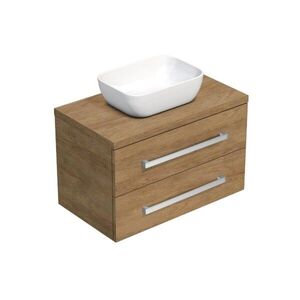 Koupelnová skříňka s krycí deskou SAT Cube Way 80x47, 5x46 cm dub Hickory CUBE46803DH45 CUBE46803DH45 obraz