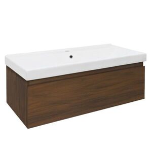 Koupelnová skříňka s umyvadlem SAT B-Way 99x30x45 cm ořech mat BWAY100NUTU1 BWAY100NUTU1 obraz