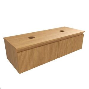 Koupelnová skříňka s krycí deskou SAT Evolution 118x30x44, 5 cm dub medový mat SATEVO120DMD SATEVO120DMD obraz