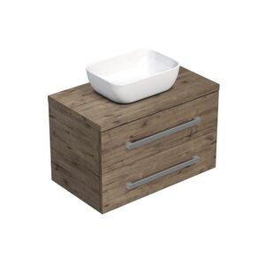 Koupelnová skříňka s krycí deskou SAT Cube Way 80x53x46 cm dub Wellington mat CUBE46803DW45 CUBE46803DW45 obraz