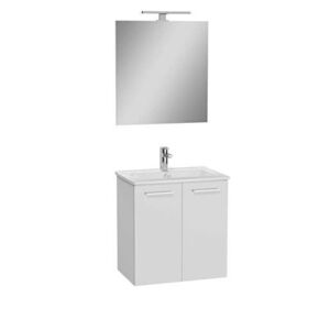 Koupelnová sestava s umyvadlem zrcadlem a osvětlením VitrA Mia 59x61x39, 5 cm bílá lesk MIASETFP60B MIASETFP60B obraz