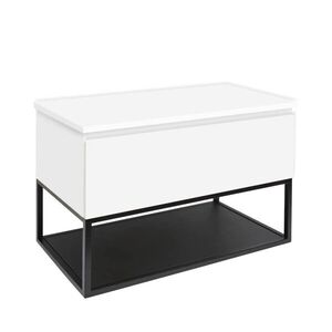 Koupelnová skříňka s krycí deskou SAT B-Way 99x57x45 cm bílá lesk BWAY100WDESK BWAY100WDESK obraz