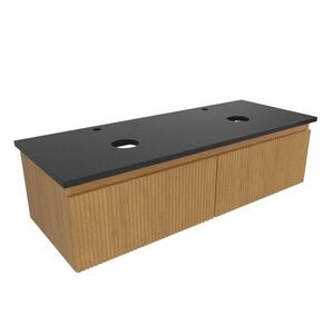 Koupelnová skříňka s krycí deskou SAT Evolution 118x30x44, 5 cm dub medový mat SATEVO120DMZ SATEVO120DMZ obraz
