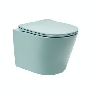 Wc s prkénkem softclose závěsné SAT Infinitio zelená mat zadní odpad SATINF010RREXPLGEM SATINF010RREXPLGEM obraz