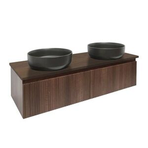 Koupelnová skříňka s krycí deskou SAT Evolution 118x30x44, 8 cm ořech mat SATEVO120NAD SATEVO120NAD obraz