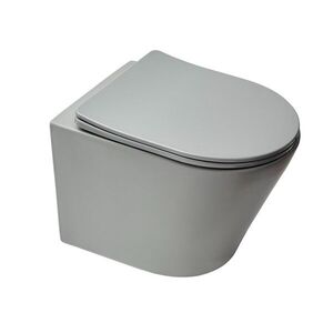 Wc závěsné SAT Infinitio včetně prkénka softclose, šedá mat, zadní odpad SATINF010RREXPLGRM SATINF010RREXPLGRM obraz