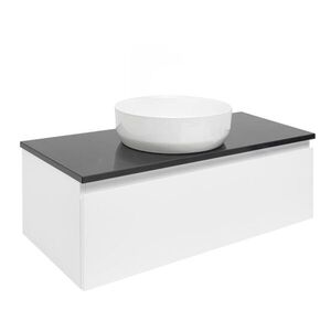 Koupelnová skříňka s krycí deskou SAT B-WAY 99x30x45 cm bílá lesk BWAY100WTK BWAY100WTK obraz