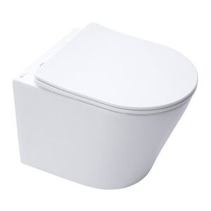 Wc závěsné SAT Infinitio včetně prkénka softclose, bílá matná, zadní odpad SATINF010RREXPWM SATINF010RREXPWM obraz