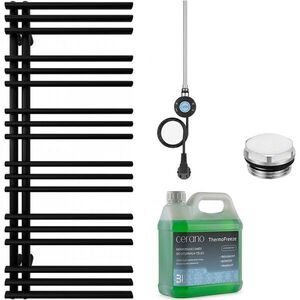 CERANO Koupelnový elektrický radiátorový set Burke L/P WIFI 600W černá matná 1200x500 mm CER-978828 obraz