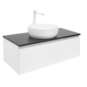 Koupelnová skříňka s krycí deskou SAT B-WAY 99x30x45 cm bílá lesk BWAY100WTKUB BWAY100WTKUB obraz