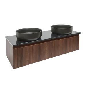 Koupelnová skříňka s žulovou deskou SAT Evolution 118x30x44, 8 cm ořech mat SATEVO120NAZ SATEVO120NAZ obraz