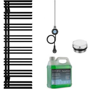 CERANO Koupelnový elektrický radiátorový set Burke L/P WIFI 600W černá matná 1600x500 mm CER-978829 obraz