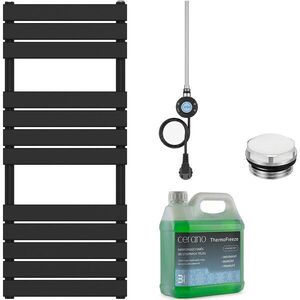 CERANO Koupelnový elektrický radiátorový set Claude WIFI 600W černá matná 1200x500 mm CER-978830 obraz