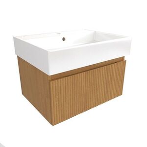 Koupelnová skříňka s umyvadlem SAT Evolution 58x30x44, 5 cm dub medový mat SATEVO60DMU2 SATEVO60DMU2 obraz