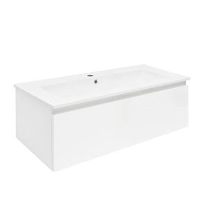 Koupelnová skříňka s umyvadlem SAT B-WAY 99x30x45 cm bílá lesk BWAY100WU4 BWAY100WU4 obraz