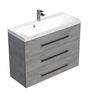 Koupelnová skříňka s umyvadlem SAT Cube Way 100x76, 5x40 cm beton CUBE21003BE CUBE21003BE obraz