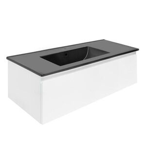 Koupelnová skříňka s umyvadlem SAT B-WAY 99x30x45 cm bílá lesk BWAY100WU4B BWAY100WU4B obraz