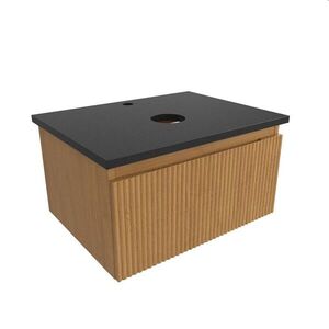 Koupelnová skříňka s krycí deskou SAT Evolution 58x30x44, 5 cm dub medový mat SATEVO60DMZ SATEVO60DMZ obraz