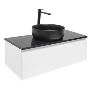 Koupelnová skříňka s krycí deskou SAT B-WAY 99x30x45 cm bílá lesk BWAY100WZUB BWAY100WZUB obraz
