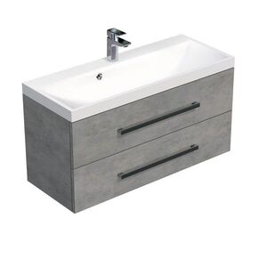 Koupelnová skříňka s umyvadlem SAT Cube Way 100x53x40 cm beton CUBE2100ZBE CUBE2100ZBE obraz